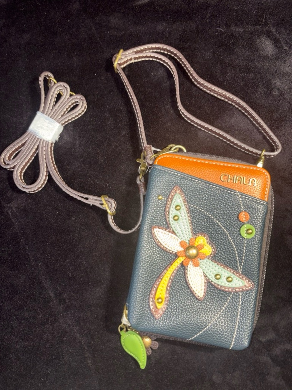 Chala Dragonfly Cell Phone Crossbody Bag Wallet NWOT Boho Whimsical cottage